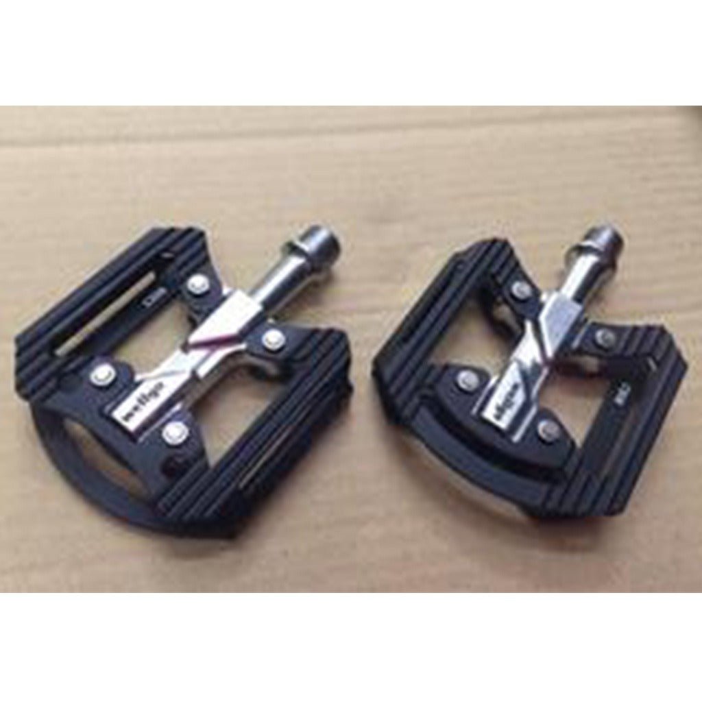 Wellgo C - 306 CNC Aluminium Flat Pedal - Black/Silver - D Byk Store