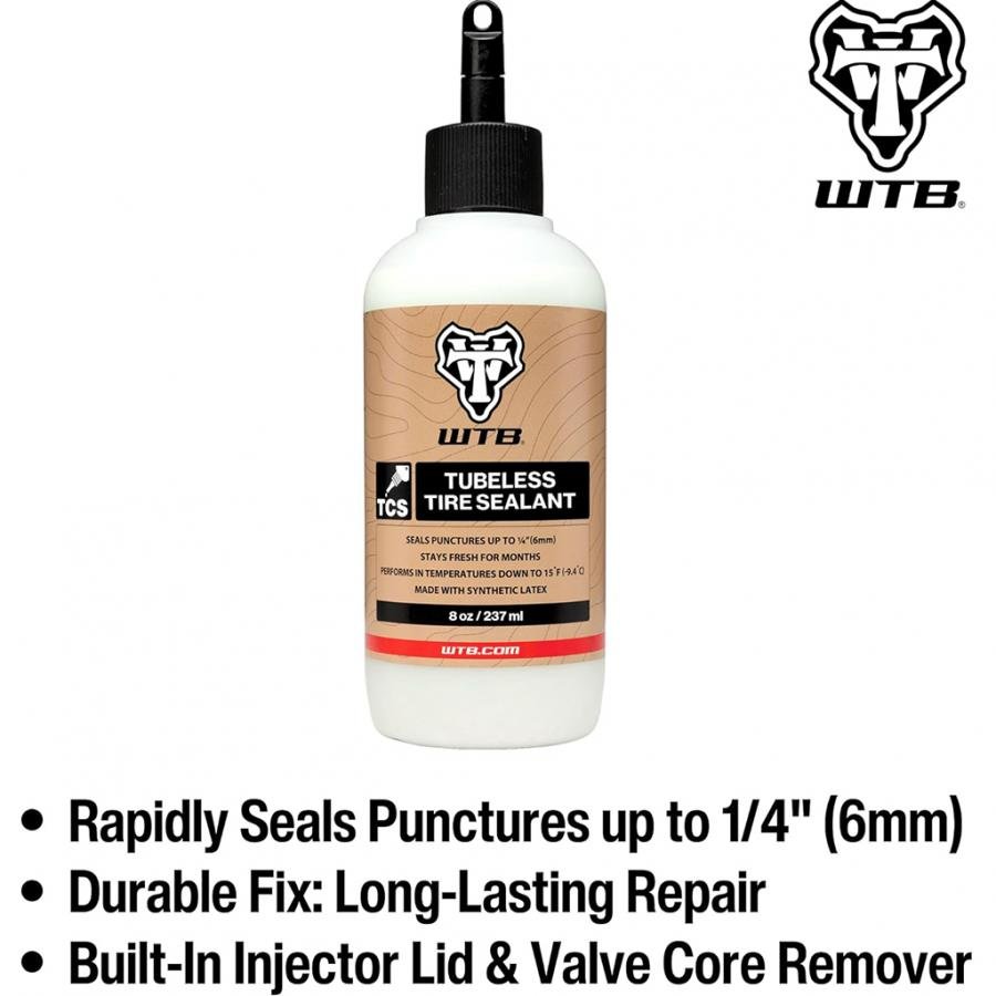 WTB TCS Tubeless Tire Sealant (8oz/236ml) (with Injector Lid & Valve Core) - D Byk Store