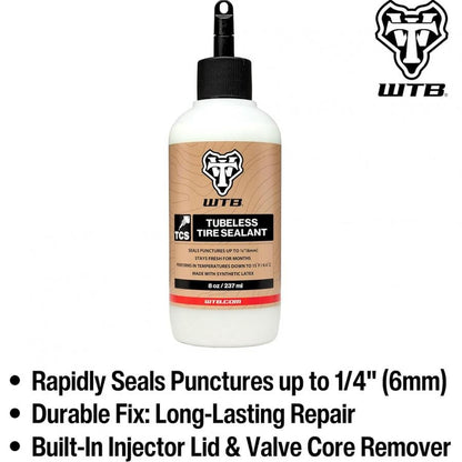 WTB TCS Tubeless Tire Sealant (8oz/236ml) (with Injector Lid & Valve Core) - D Byk Store